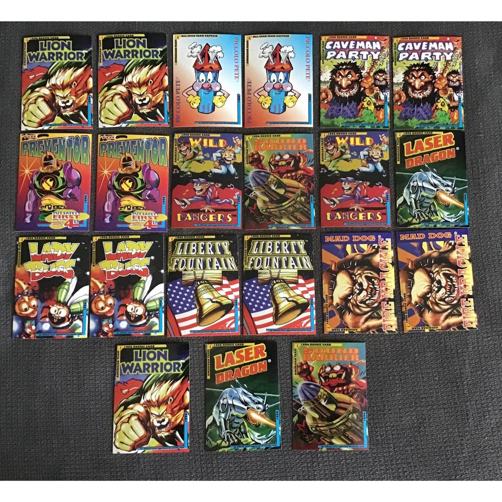 Fireworks Trading Cards - 26 Cards 1996 - Unique